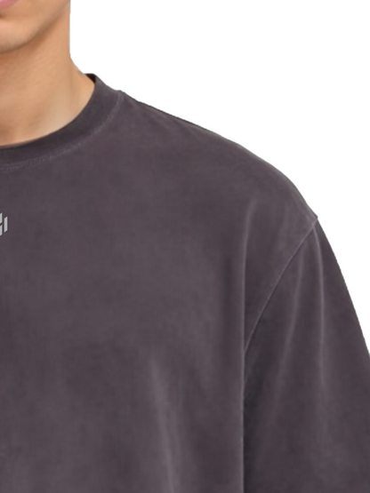 EQUINOX OVERSIZED TEE GREY WASHED