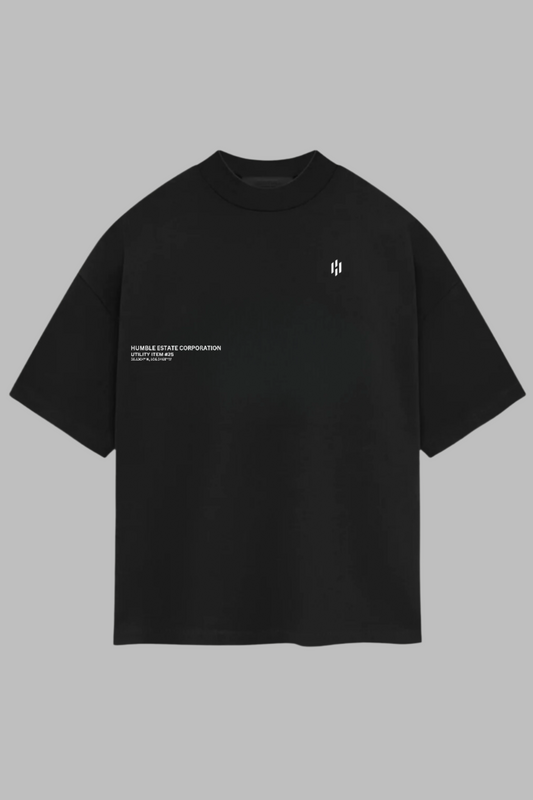BLACK SPINAL OVERSIZED TEE