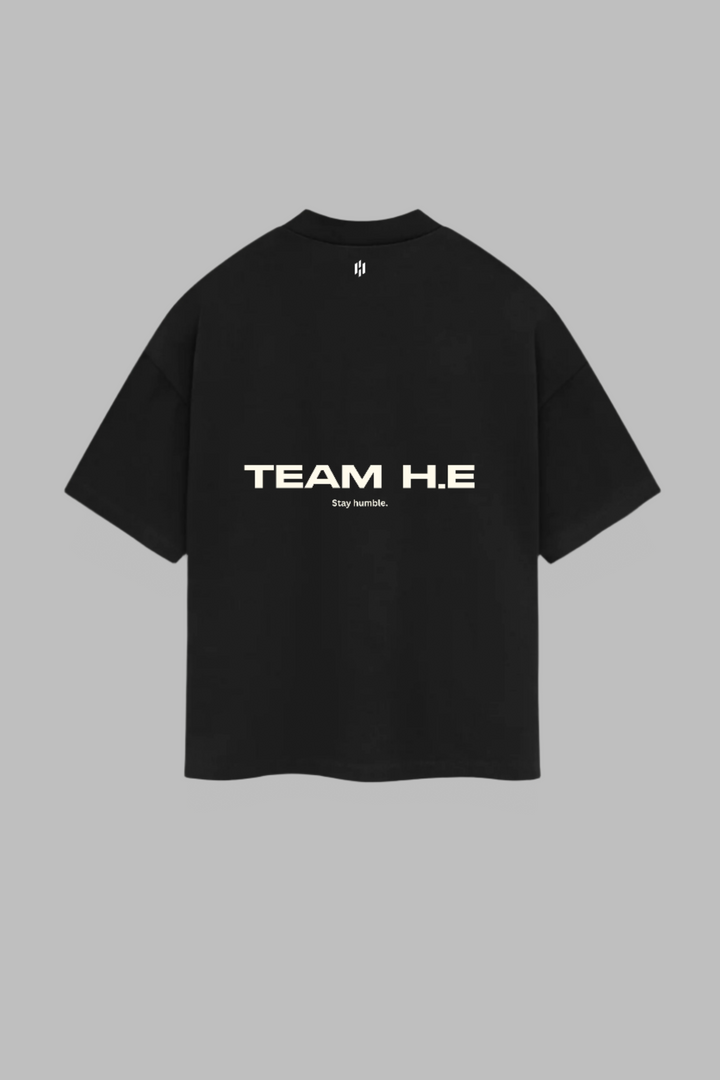 athletica oversized tee—black